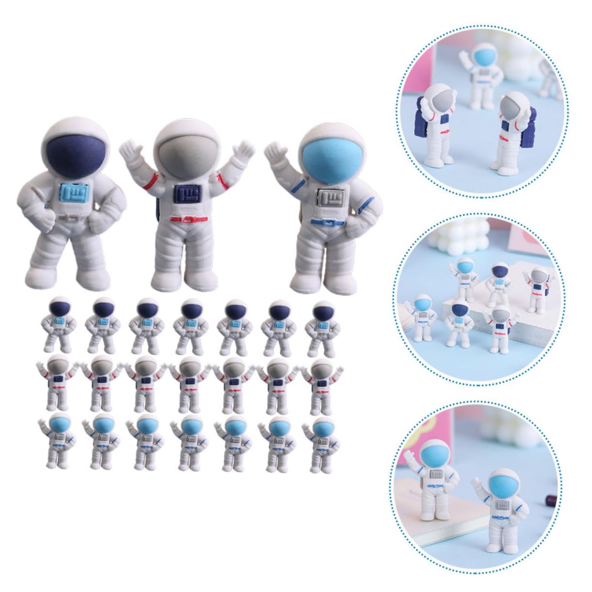 Amazon.co.jp: FUNOMOCYA 宇宙飛行士型消しゴム 24個 耐摩耗素材 創造